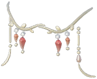 Gold Sand Twig Face Chain