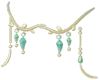 Gold Sand Twig Face Chain
