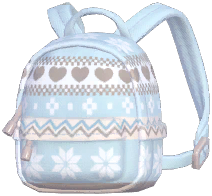 Snowflake-Trim Casual Backpack