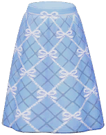 Bow Plaid Long Skirt