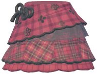 Ink Bamboo Tiered Mini Skirt