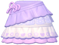 Ink Bamboo Tiered Mini Skirt