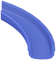 Vibrant Left-Curved Slide