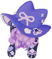 Cat Witch Wide-Brim Hat