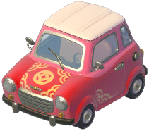 Spring Festival Red Sedan