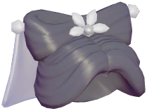 White Veil Butterfly Bun