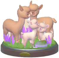Loving Alpaca Family Ornament