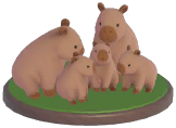 Capybara Family Ornament