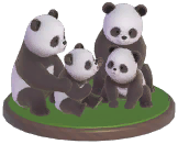 Panda Family Ornament