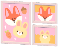Fox & Rabbit Wall Art