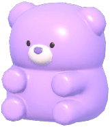 Purple Bear Ornament