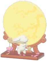 Moon Rabbit Gazes at Moon Screen