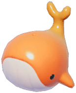 Orange Splash Whale