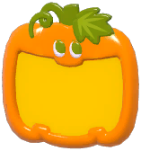 Eerie Grinning Pumpkin Photo Frame