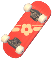 Festive Wall-Mounted Skateboard