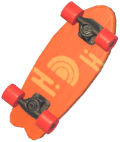 Festive Wall-Mounted Surf Skateboard