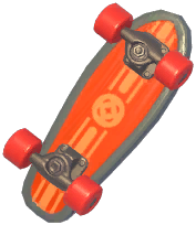 Festive Wall-Mounted Penny Skateboard