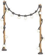 Minimalist String Light Pole