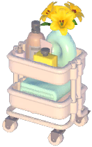 Minimalist Bathroom Rolling Cart