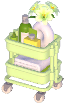 Minimalist Bathroom Rolling Cart