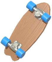 Wall-Mounted Surf Skateboard