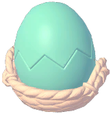 Cyan Cracked Egg