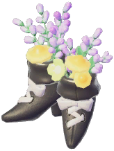 Leather Boots Potted Plant