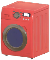 Red Front-Loading Washer