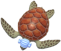 Striped Sauna Hat Sea Turtle
