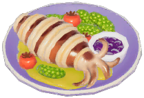 Grilled Squid w/ Blueberry Jam