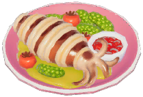 Grilled Squid w/ Strawberry Jam