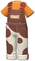 Cow-Print Overalls