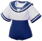 Sailor Style Swimsuit