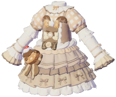 Cream Waffle Dress