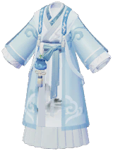 Ink Embroidered Cross-Collar Robe