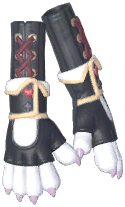 Leather Bunny Paw Long Gloves