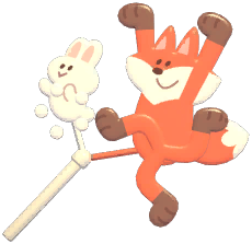 Fox & Rabbit Pinwheel
