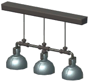 Industrial Triple-Headed Pendant Lamp