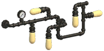 Industrial Water Pipe Wall Lamp