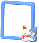 Snowman & Penguin Photo Frame