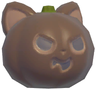 Huge Kitty Pumpkin Head