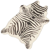 Striped Faux Leather Rug