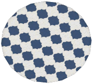 Simplistic Round Dark Blue Rug