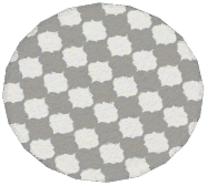 Simplistic Round Gray Rug