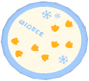 Snow Footprints Round Rug