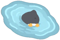 Splashing Penguin Rug