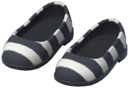 Black & White Round-Toe Flats