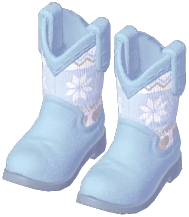 Snowflake-Trim Cowboy Boots