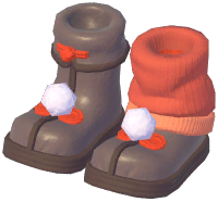 Auspicious Pom-Pom Leather Shoes