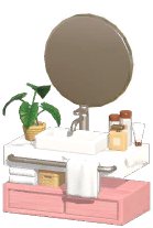 Simplistic Pink Vessel Sink